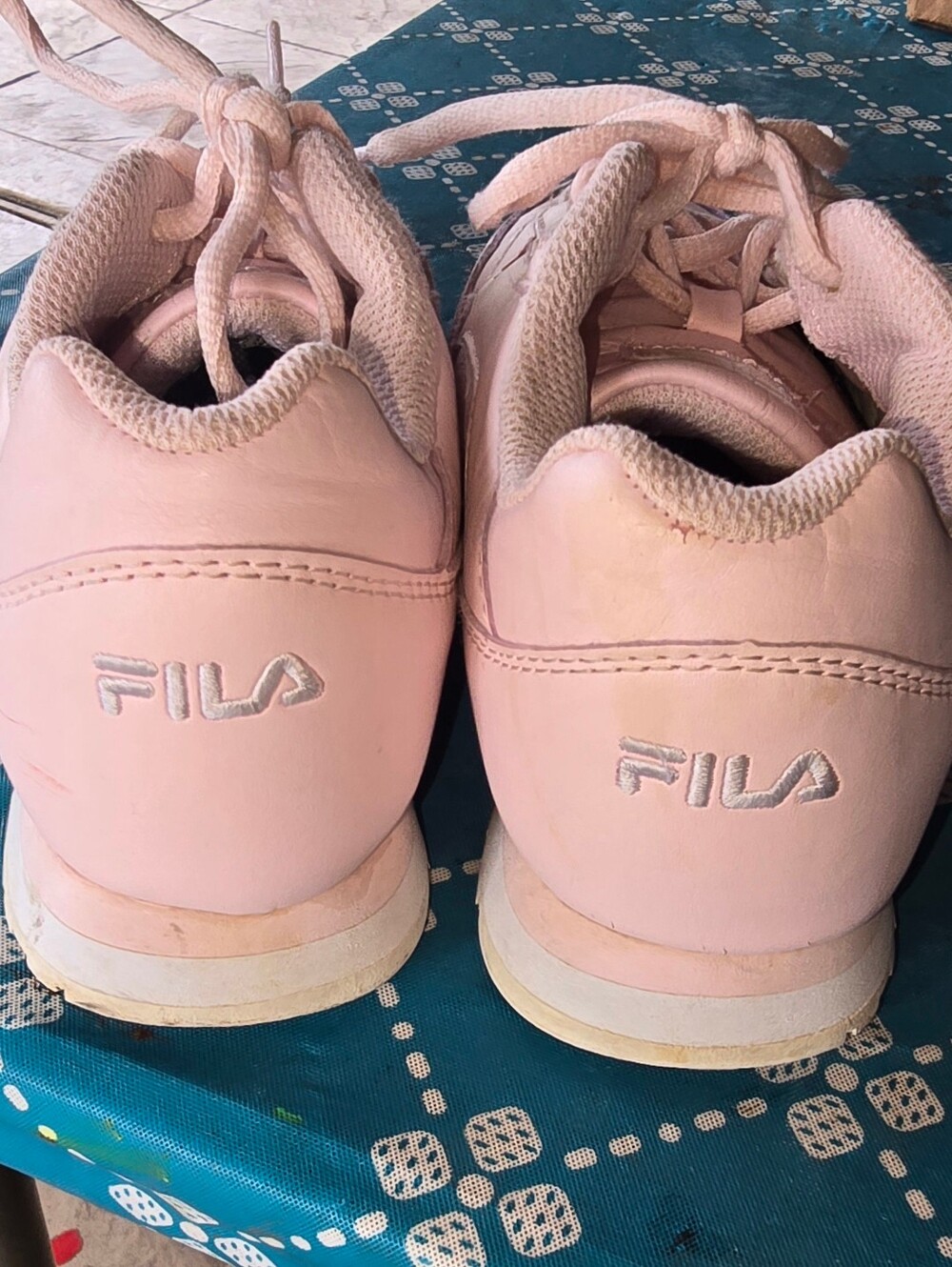 Fila Kid’s Light Pink Lace-Up Sneakers